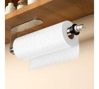Gewtur Porte Essuie Tout avec Bouteille de Pulvérisation, Supports pour Papier Essuie-Tout Mural, Porte Sopalin Porte Rouleau Papier Cuisine Acier Inoxydable