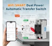 GEYA 2P 3P 4P 230V WIFI Commutateur de transfert automatique intelligent ATS double alimentation, inverseur de source pour alimentation ininterrompue, rail DIN
