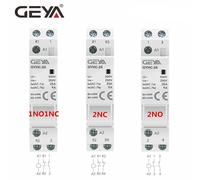 GEYA - contacteur AC modulaire domestique monté sur Rail Din, pour maison intelligente, hôtel, AC220V 2P 16A 20A 25A 2NC 2NO 1NO1NC 50/60Hz 2P 25A 2NC