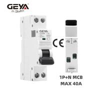 GEYA GYM9N 1P + N MCB 6A 10A 16A 20A 25A 32A 40A 220V AC disjoncteur 6KA courbe C courbe B
