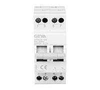GEYA Inverseur de Source Monophasé 63A 2P Commutateur de Transfert Double Alimentation sur rail Commutateur de Transfert Manuel 240AC Interrupteur Sectionneur Protection Surcharges, Courts-circuits