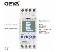 GEYA THC-822 minuterie Programmable Conversational 2 canaux Contacts de commutation minuterie numérique avec batterie 16A 220 V 110 V THC-822-16A-220V