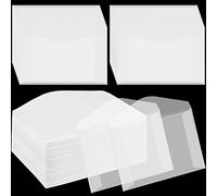 Geyee Enveloppes de billets en verre de 100 pièces pour les amateurs de mariage, mini enveloppes givrées pour porte-billets, fournitures de collecte de semences, carte de monnaie, 4,45 x 2,7 pouces