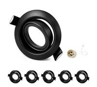 GeyouLux 6x Cadre Spot Encastrable GU10 Noir, Orientable 45°, Cadre en Fer, Découpe 68-75mm, Ø87mm Plat, Douille GU10 Céramique 230V, IP20, sans Ampoule