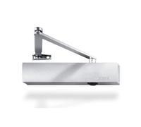 Geze TS 4000 EN 2-6 Ferme-porte en argent avec barre normale pour portes à un vantail jusqu'à 1400 mm de largeur avec barre normale et plaque de montage 28,7 x 4,6 x 6 cm