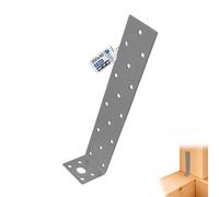 GeZu Impex Ancre plate 200 x 40 mm Lot de 28 | Galvanisé Ancrage plat à charnière en béton Fixation métal patte de perforée connecteurs plats