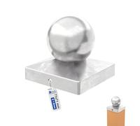 GeZu Impex Boule de chapeau Galvanisé à Chaud Pour Poteaux en Bois 71x71 mm