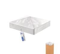 GeZu Impex Capuchon de poteau Pyramide 71 x 71 mm | Galvanisé à Chaud Chapeau poteaux Capuchons protection bois