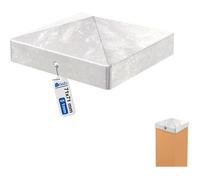 GeZu Impex Chapeau Poteau Pyramide Cloture 71 x 71 mm Galvanisé à Chaud Capuchon Poteau Bois Carré