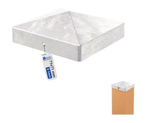 GeZu Impex Chapeau Poteau Pyramide Cloture 71 x 71 mm Galvanisé à Chaud Capuchon Poteau Bois Carré