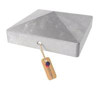 GeZu Impex Chapeau Poteau Pyramide Cloture 91 x 91 mm Acier inoxydable Capuchon Poteau Bois Carré