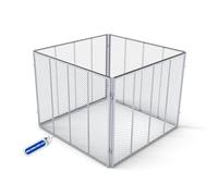 GeZu Impex Composteur de Jardin Galvanisé à Chaud 100 x 100 x 80 cm Recyclage bac à Compost conteneur d'engrais boîte à déchets Feuilles arrière