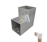GeZu Impex Connecteur de Poteau en L 121 x 121 mm | Galvanisé à Chaud Pergola Forme en L Connecteur de Poteau Carré Support d’Angle Pavillon Pergola Connexion D'Angle