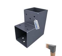 GeZu Impex Connecteur de Poteau en L 71 x 71 mm | Gris Anthracite Pergola Forme en L Connecteur de Poteau Carré Support d’Angle Pavillon Pergola Connexion D'Angle