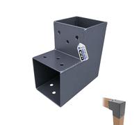GeZu Impex Connecteur de Poteau en L 91 x 91 mm | Gris Anthracite Pergola Forme en L Connecteur de Poteau Carré Support d’Angle Pavillon Pergola Connexion D'Angle