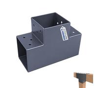 GeZu Impex Connecteur de Poteau en T 71 x 71 mm | Gris Anthracite Pergola Forme T Connecteur de Poteau 3 Poutres Équerre de Coin Pavillon