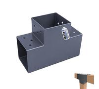GeZu Impex Connecteur de Poteau en T 71 x 71 mm | Gris Anthracite Pergola Forme T Connecteur de Poteau 3 Poutres Équerre de Coin Pavillon