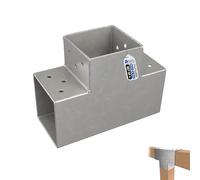 GeZu Impex Connecteur de Poteau en T 71 x 71 x 305 mm | Galvanisé à Chaud Pergola Forme T Connecteur de Poteau 3 Poutres Équerre de Coin Pavillon