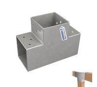 GeZu Impex Connecteur de Poteau en T 71 x 71 x 305 mm | Galvanisé à Chaud Pergola Forme T Connecteur de Poteau 3 Poutres Équerre de Coin Pavillon