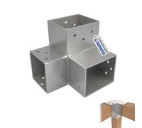 GeZu Impex Connecteur de Poteau Galvanisé à chaud 91 x 91 mm attache poteaux pour charpente support pergola raccord