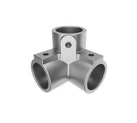 GeZu Impex Connecteur de Tube Coudé D’Angle à 3 Voies Ø42mm | Argent 90° Raccord de Serrage & Connecteur d’Angle