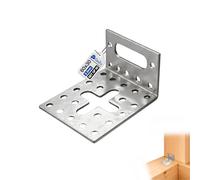 GeZu Impex Équerre d’Angle Réglable 60 x 30 x 60 mm Lot de 50 Équerre en Fendue Galvanisée Plaque de Montage à Angle Réglable Renforts d’Angle à 90 Degrés Connecteur Bois