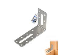 GeZu Impex Équerre d’Angle Réglable 80 x 50 x 30 mm Lot de 28 Équerre en L Fendue Galvanisée Plaque de Montage à Angle Réglable Renforts d’Angle à 90 Degrés Connecteur Bois