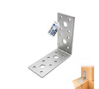 GeZu Impex® Equerre d'assemblage Galvanisé Lot de 10 90 x 90 x 40 mm renforcée connecteurs métal fixation pour charpente