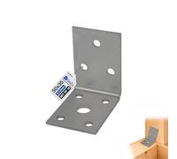 GeZu Impex® Equerre d'assemblage Galvanisé Lot de 18 50 x 50 x 35 mm renforcée connecteurs métal fixation pour charpente
