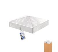 GeZu Impex® Lot de 4 chapeaux de poteau Pyramide 71 x 71 mm Galvanisé à chaud avec 4 poteaux Couvercle de poteau