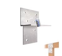 GeZu Impex Pièce de Connexion en T Bois 121x121mm Lot de 8 Galvanisée à Chaud Support de Connexion Murale et de Poteau pour Structures en Bois