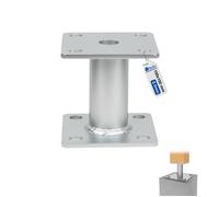 GeZu Impex Pied de Poteau Fixe 100 x 100 mm (Hauteur de 150 mm) Galvanisé à Chaud Support de poteau Surélevés