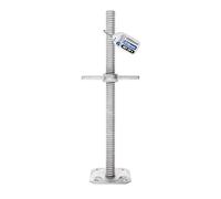 GeZu Impex Pied d'échafaudage avec Tige Filetée Galvanisé à chaud Lot de 4 1000 x 38 mm plaques de pieds réglables