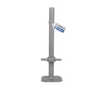 GeZu Impex Pied d'échafaudage avec Tige Filetée Galvanoplastie 1000 x 38 mm plaques de Pieds réglables