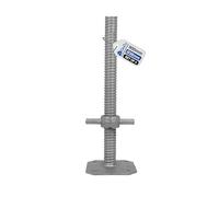 GeZu Impex Pied d'échafaudage avec Tige Filetée Galvanoplastie Lot de 4 800 x 38 mm plaques de pieds réglables