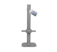 GeZu Impex Pied d'échafaudage avec Tige Filetée Galvanoplastie Lot de 8 650 x 38 mm plaques de pieds réglables