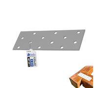 GeZu Impex Plaques d'assemblage plates Galvanisé Lot de 4 120 x 40 mm fixation métal patte de perforée connecteurs plats