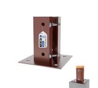 GeZu Impex Réglable Support de Poteau e à Boulonner 100 x 100 mm | Marron Support de Base Pour Poteau Support Carré Pour Pied de Clôture Sabot de Poteau à Boulonner