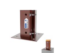 GeZu Impex Réglable Support de Poteau e à Boulonner 75 x 75 mm Revêtement en Poudre Support de Base Pour Poteau Support Carré Pour Pied de Clôture Sabot de Poteau à Boulonner