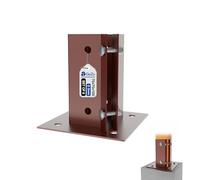 GeZu Impex Réglable Support de Poteau e à Boulonner 75 x 75 mm Revêtement Lot de 8 en Poudre Support de Base Pour Poteau Support Carré Pour Pied de Clôture Sabot de Poteau à Boulonner