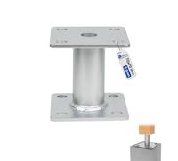 GeZu Impex Support de poteau 70 x 70 mm | Galvanisé à Chaud Platine poteau bois Pied poteaux clôture