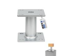 GeZu Impex Support de poteau Galvanisé à chaud Lot de 4 100 x 100 mm platine poteau bois pied poteaux clôture