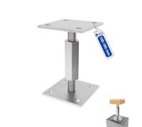 GeZu Impex Support de poteau hauteur reglable 100 x 100 mm | Galvanoplastie Hauteur Reglable Platine Bois Pied Poteaux Clôture