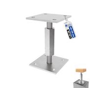 GeZu Impex Support de poteau hauteur reglable 100 x 100 mm | Galvanoplastie Hauteur Reglable Platine Bois Pied Poteaux Clôture
