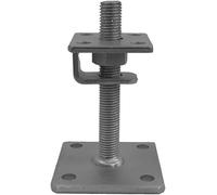 GeZu Impex Support de poteau hauteur reglable 70 x 70 mm | Galvanisé à Chaud Hauteur Reglable Platine Bois Pied Poteaux Clôture