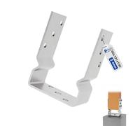GeZu Impex Support de poteau U 121 x 150 mm | Galvanisé à Chaud Platine bois pied Poteaux clôture