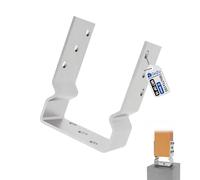 GeZu Impex Support de poteau U 71 x 150 mm Lot de 16 | Galvanisé à Chaud Platine bois pied Poteaux clôture