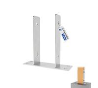 GeZu Impex Support de poteau U 81 x 200 mm | Galvanisé à Chaud Platine bois pied Poteaux clôture