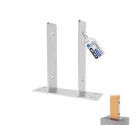 GeZu Impex Support de poteau U 91 x 200 mm | Galvanisé à Chaud Platine bois pied Poteaux clôture