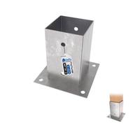 GeZu Impex Support Poteau a Visser Galvanisé à chaud 71 x 150 mm pour bois pied platine clôture pergola angle base(Lot de 16)